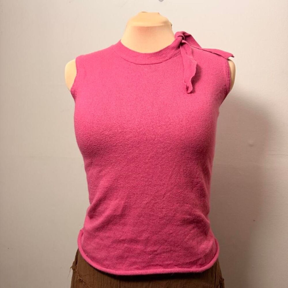 Y2K Preppy 2000s Gap Pink Sleeveless Knit Shell Top Size S